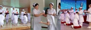 广州某医院护士蹲跪接领导授帽？让护士站起来又何妨